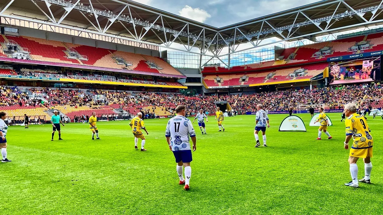 Fodboldkamp i stadion